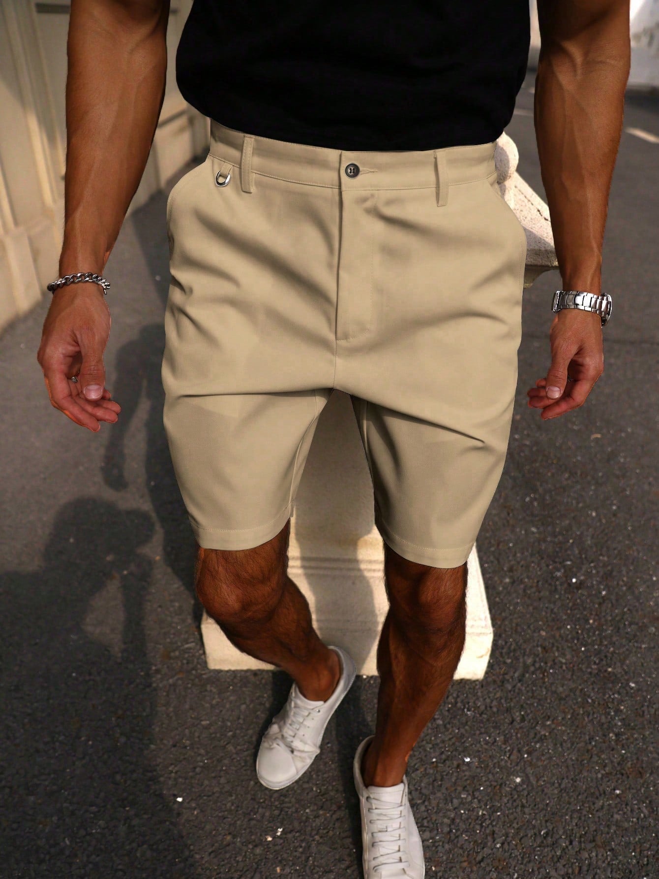 Men's Solid Color Casual Shorts