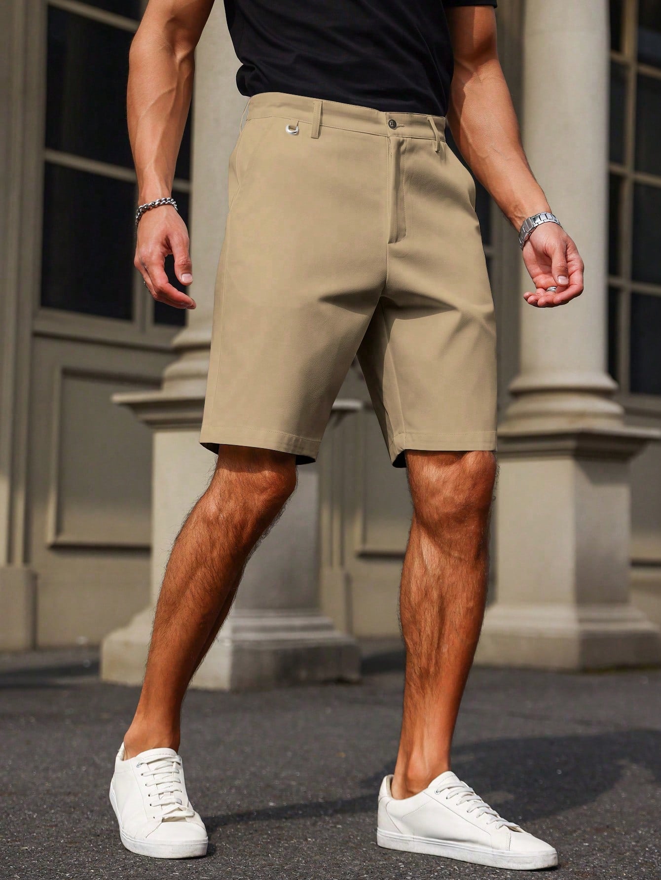 Men's Solid Color Casual Shorts