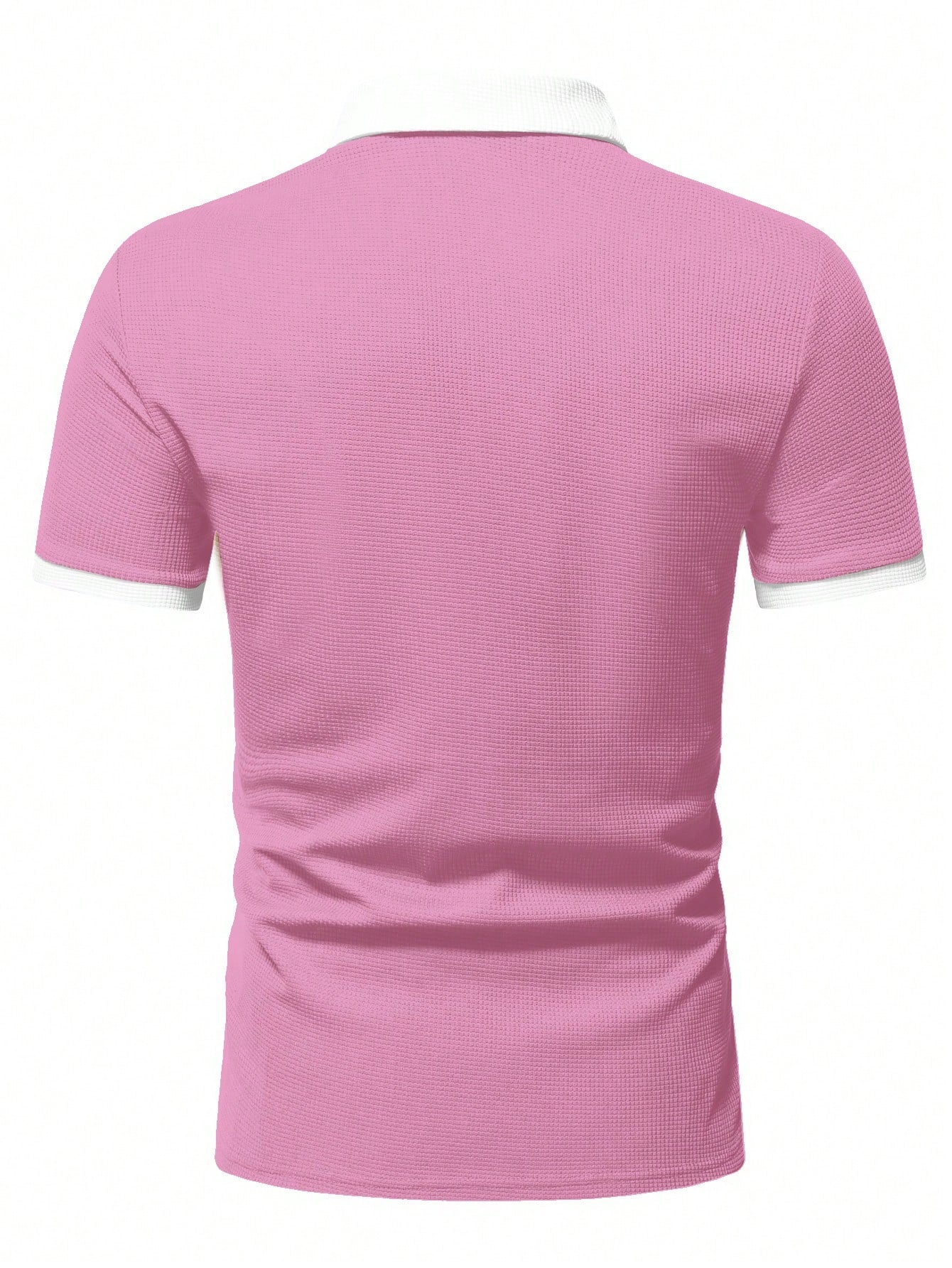 Men's Two Tone Quarter Zip Polo Shirt