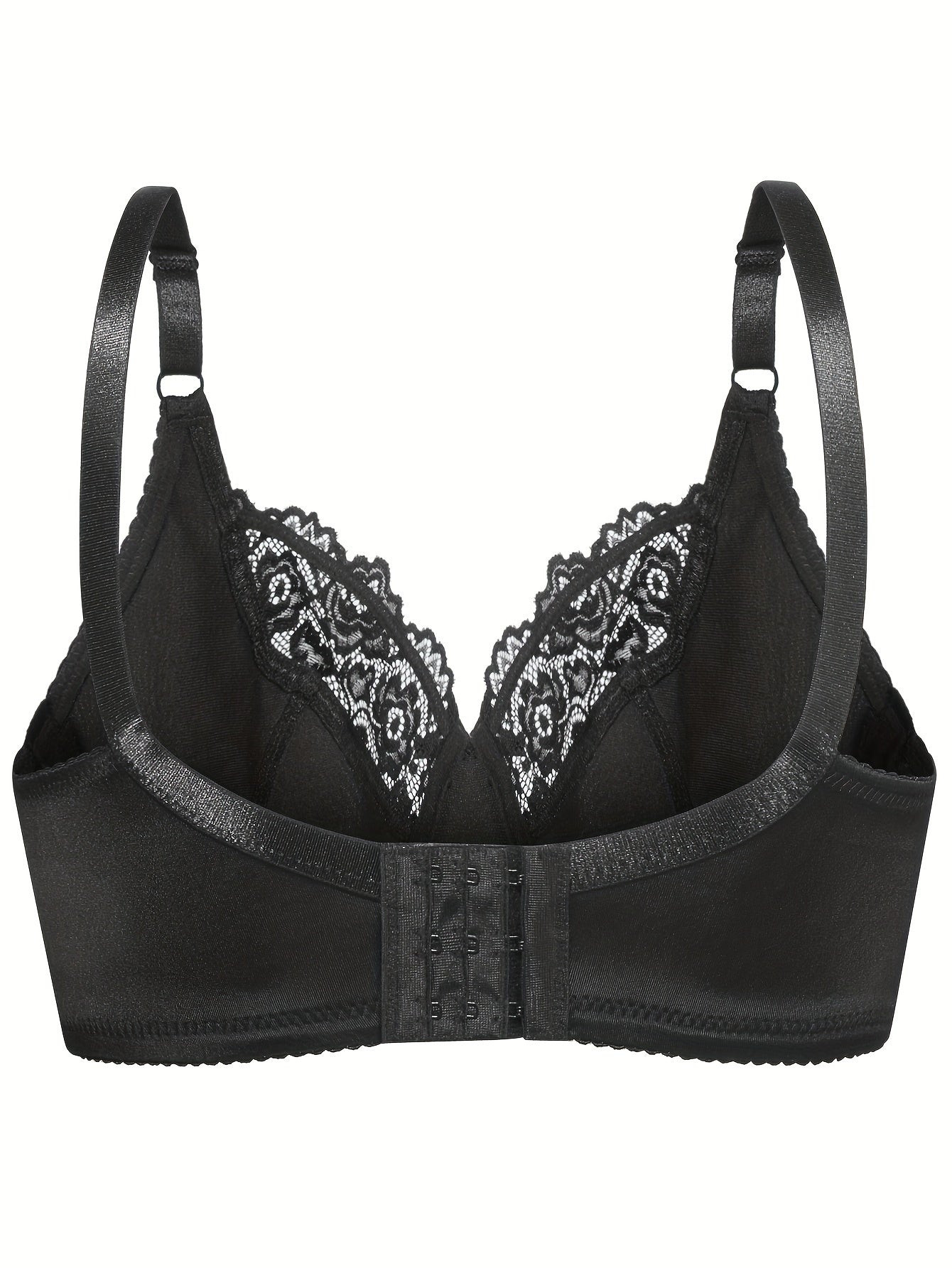 Plus Size Seductive Floral Lace Bra With Non Padded, Medium Stretch Underwire for Comfort & Support: Designed for Curvy Women, Adjustable Fit, Full Coverage, Everyday Luxury