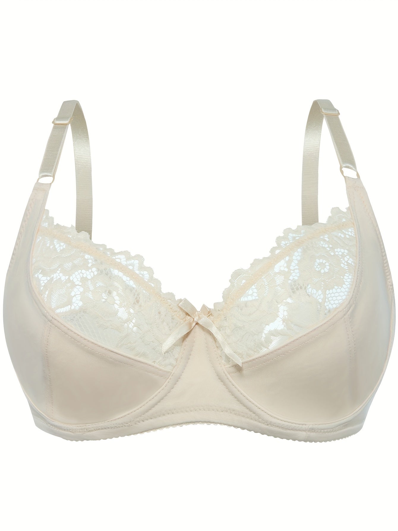 Plus Size Seductive Floral Lace Bra With Non Padded, Medium Stretch Underwire for Comfort & Support: Designed for Curvy Women, Adjustable Fit, Full Coverage, Everyday Luxury