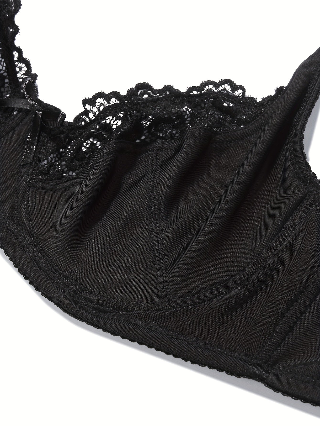 Plus Size Seductive Floral Lace Bra With Non Padded, Medium Stretch Underwire for Comfort & Support: Designed for Curvy Women, Adjustable Fit, Full Coverage, Everyday Luxury