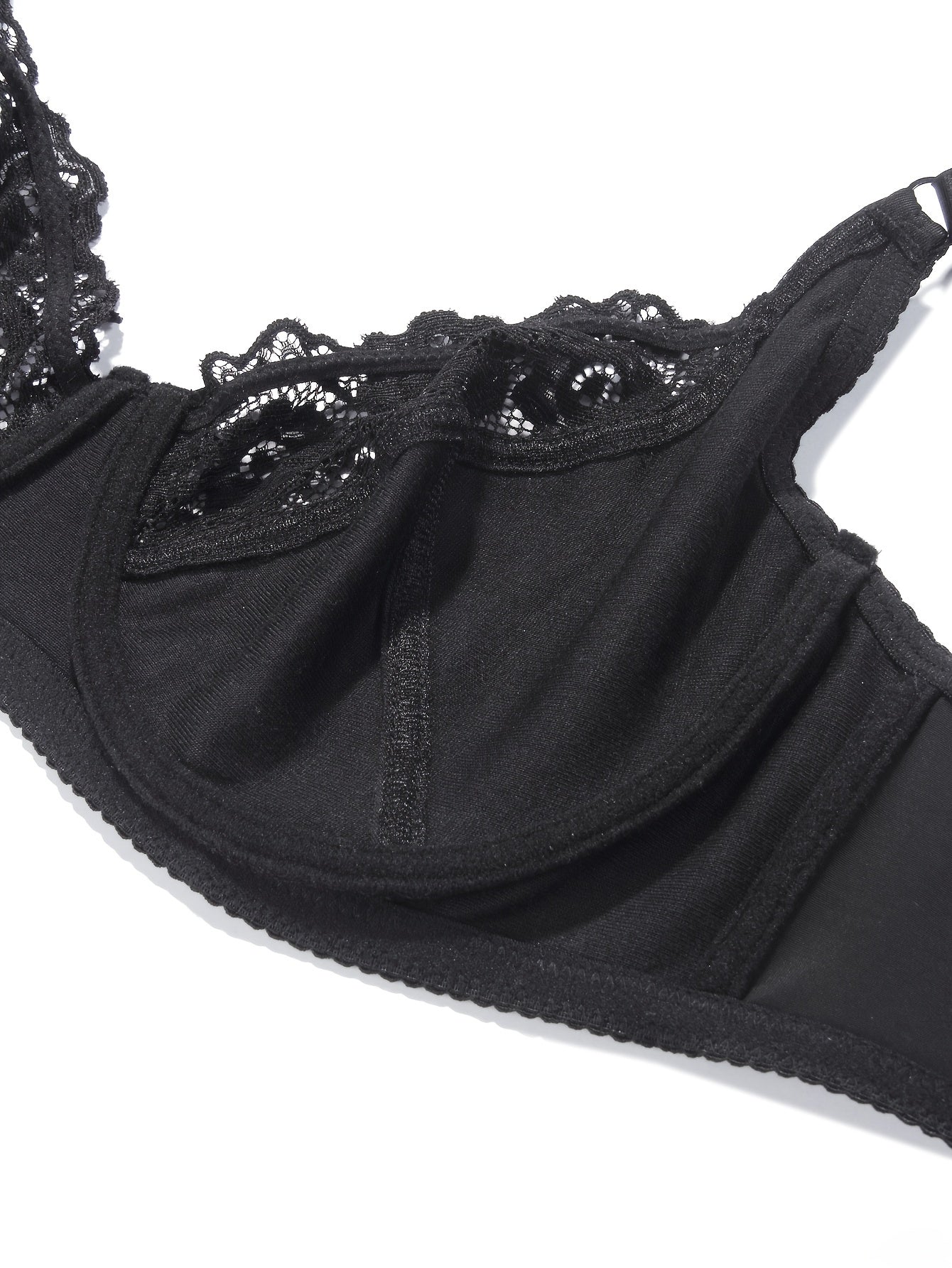 Plus Size Seductive Floral Lace Bra With Non Padded, Medium Stretch Underwire for Comfort & Support: Designed for Curvy Women, Adjustable Fit, Full Coverage, Everyday Luxury