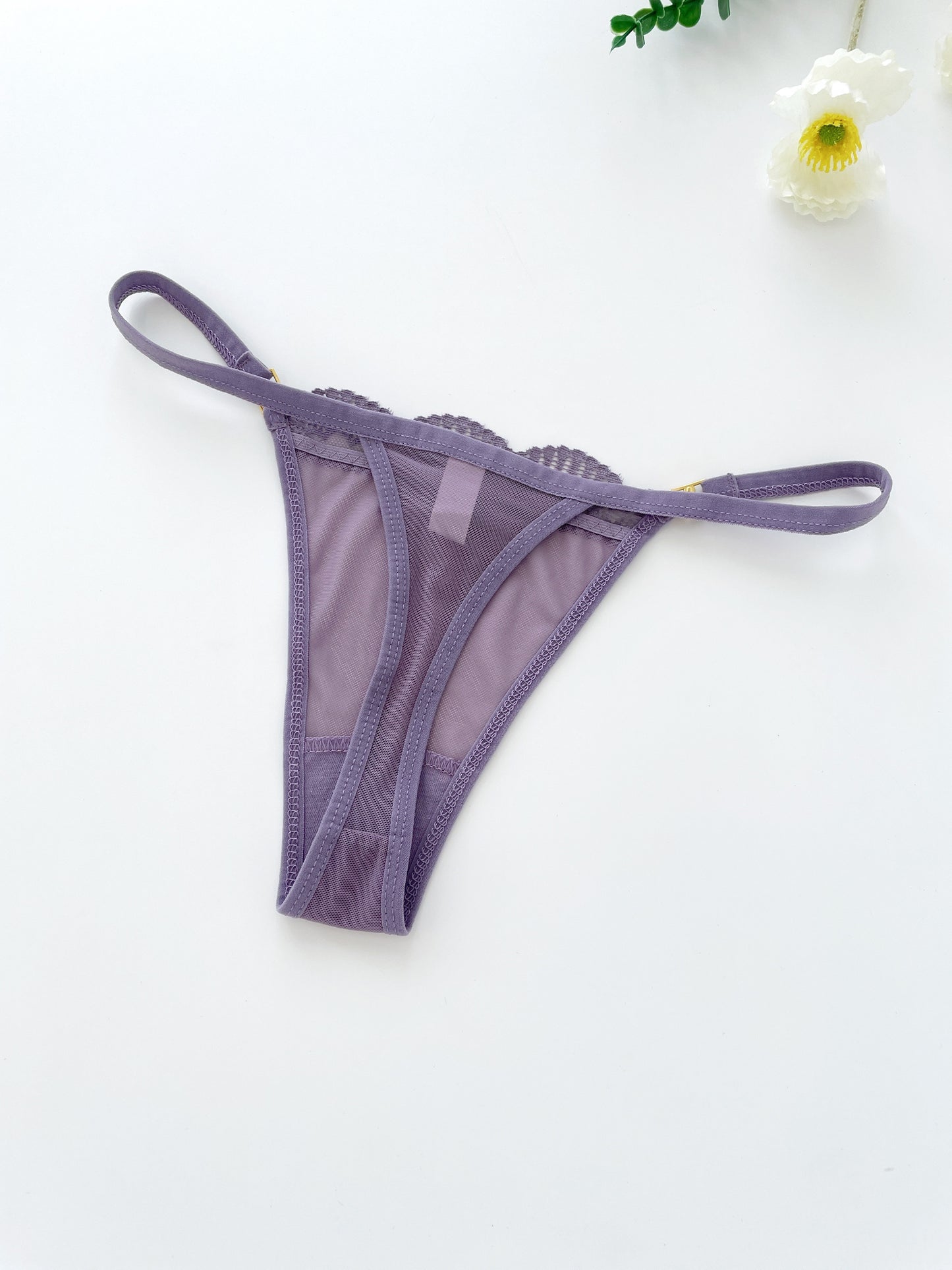 8 pc. Solid Seamless Mesh Semi Sheer Thongs: Sexy Comfy Breathable Stretchy Intimate Panties