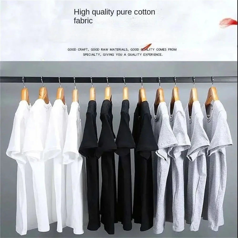 Men's Solid Cotton Short Sleeve T Shirt