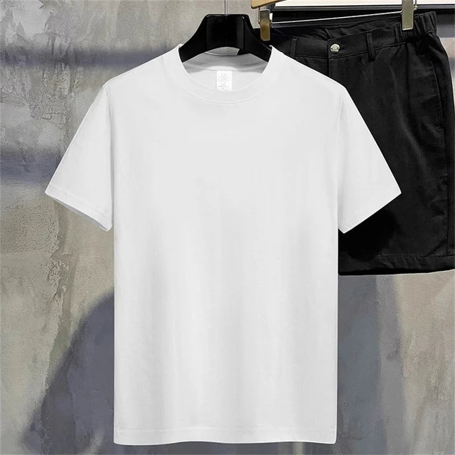 Men's Solid Cotton Short Sleeve T Shirt