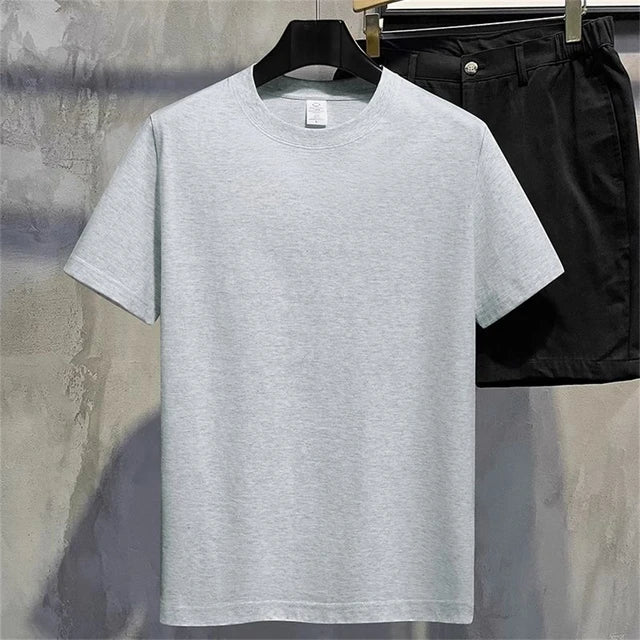 Men's Solid Cotton Short Sleeve T Shirt