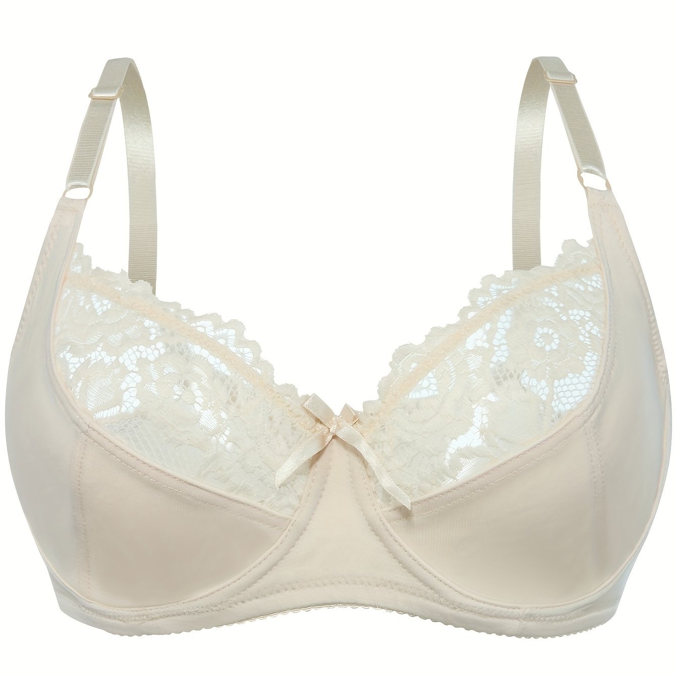 Plus Size Seductive Floral Lace Bra With Non Padded, Medium Stretch Underwire for Comfort & Support: Designed for Curvy Women, Adjustable Fit, Full Coverage, Everyday Luxury