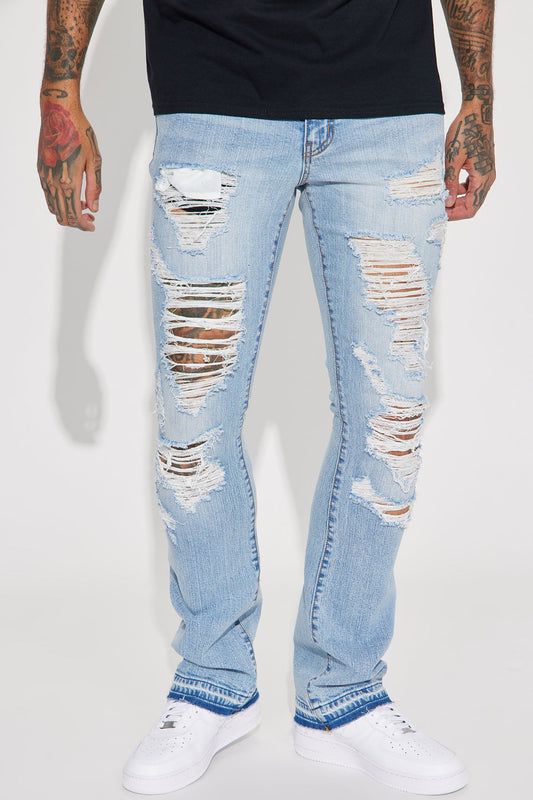 Revolutionary Stacked Skinny Flare Jeans in Medium Wash
