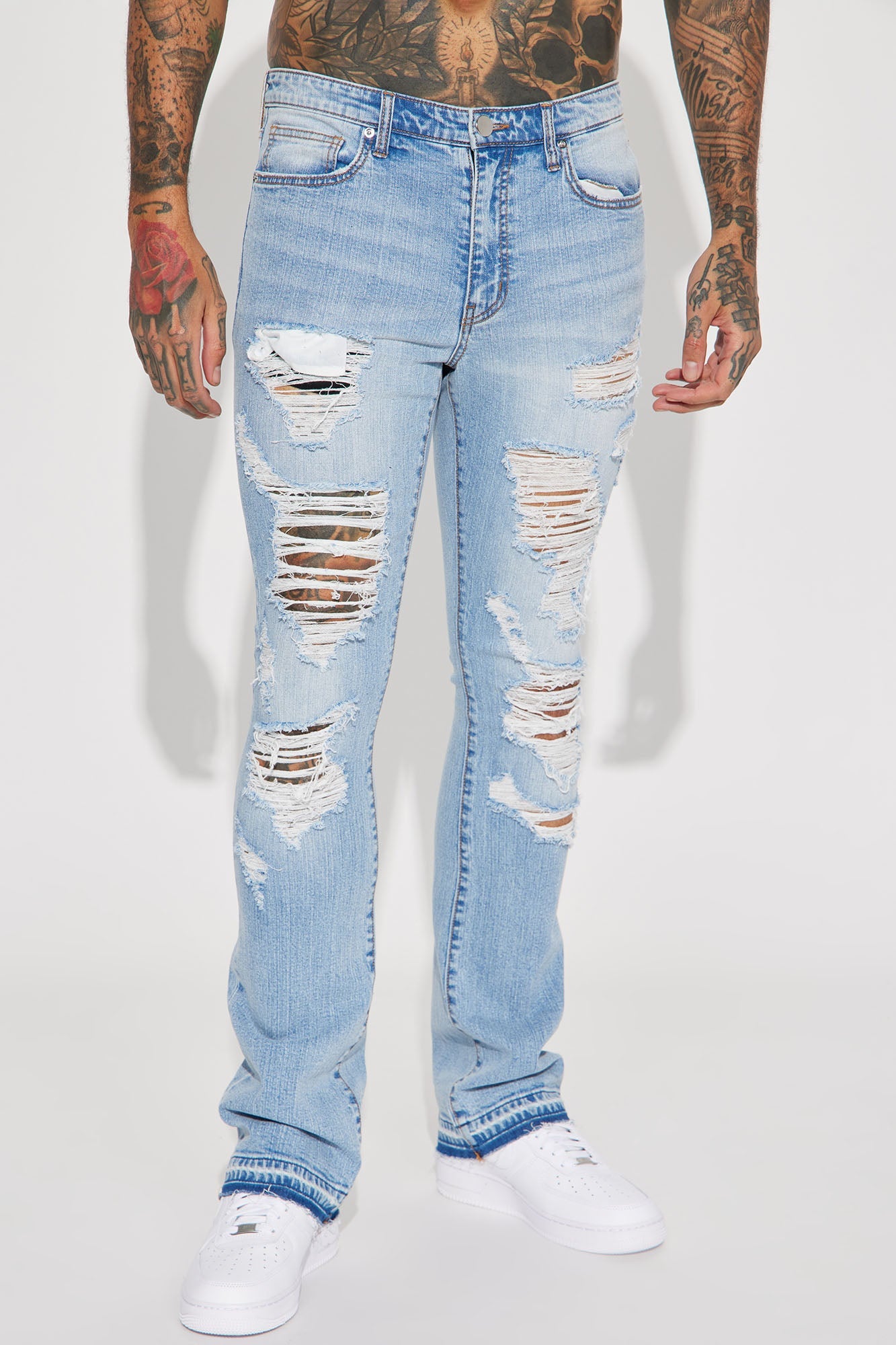Revolutionary Stacked Skinny Flare Jeans in Medium Wash