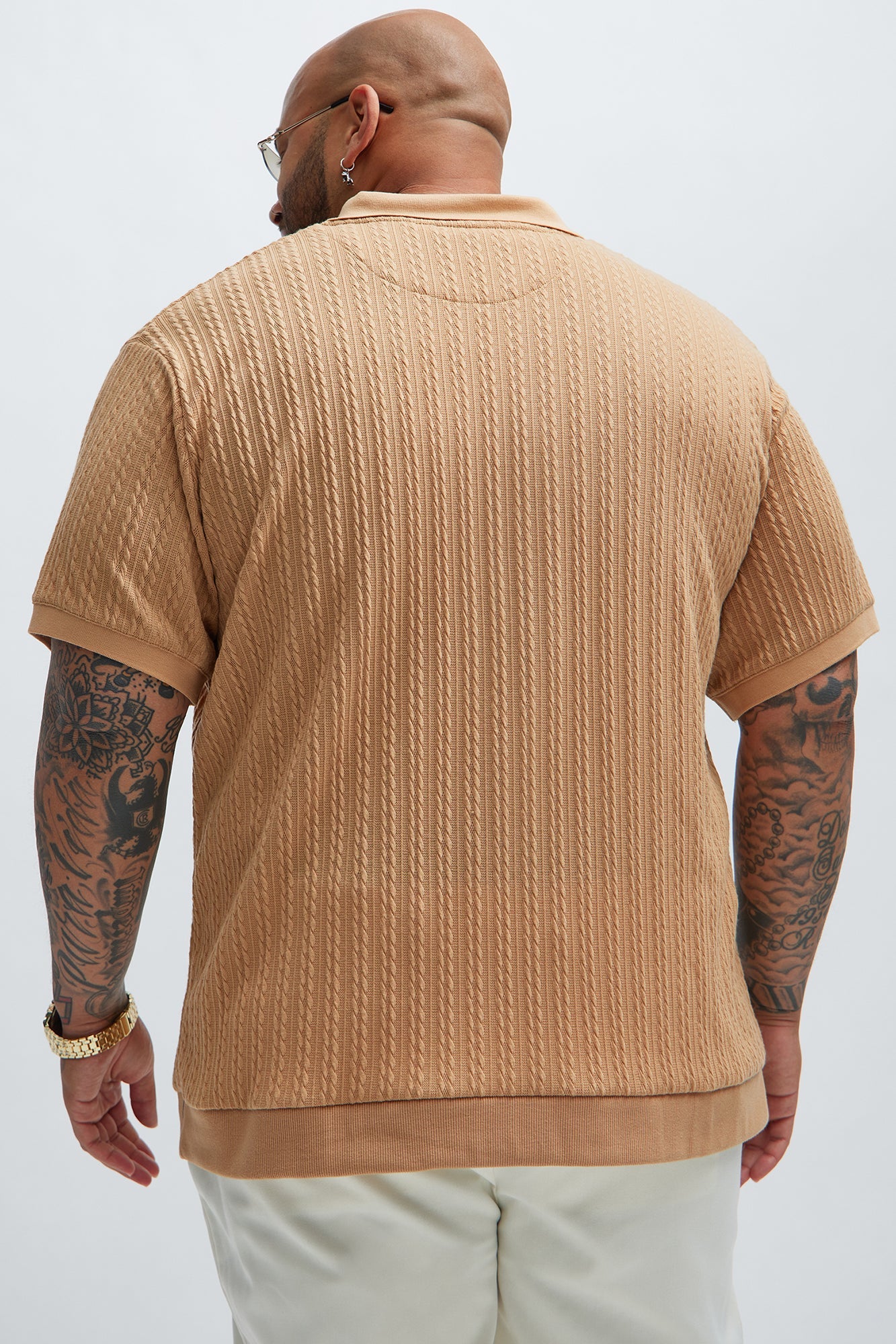 Go-To Polo: Caddie Short Sleeve in Light Brown