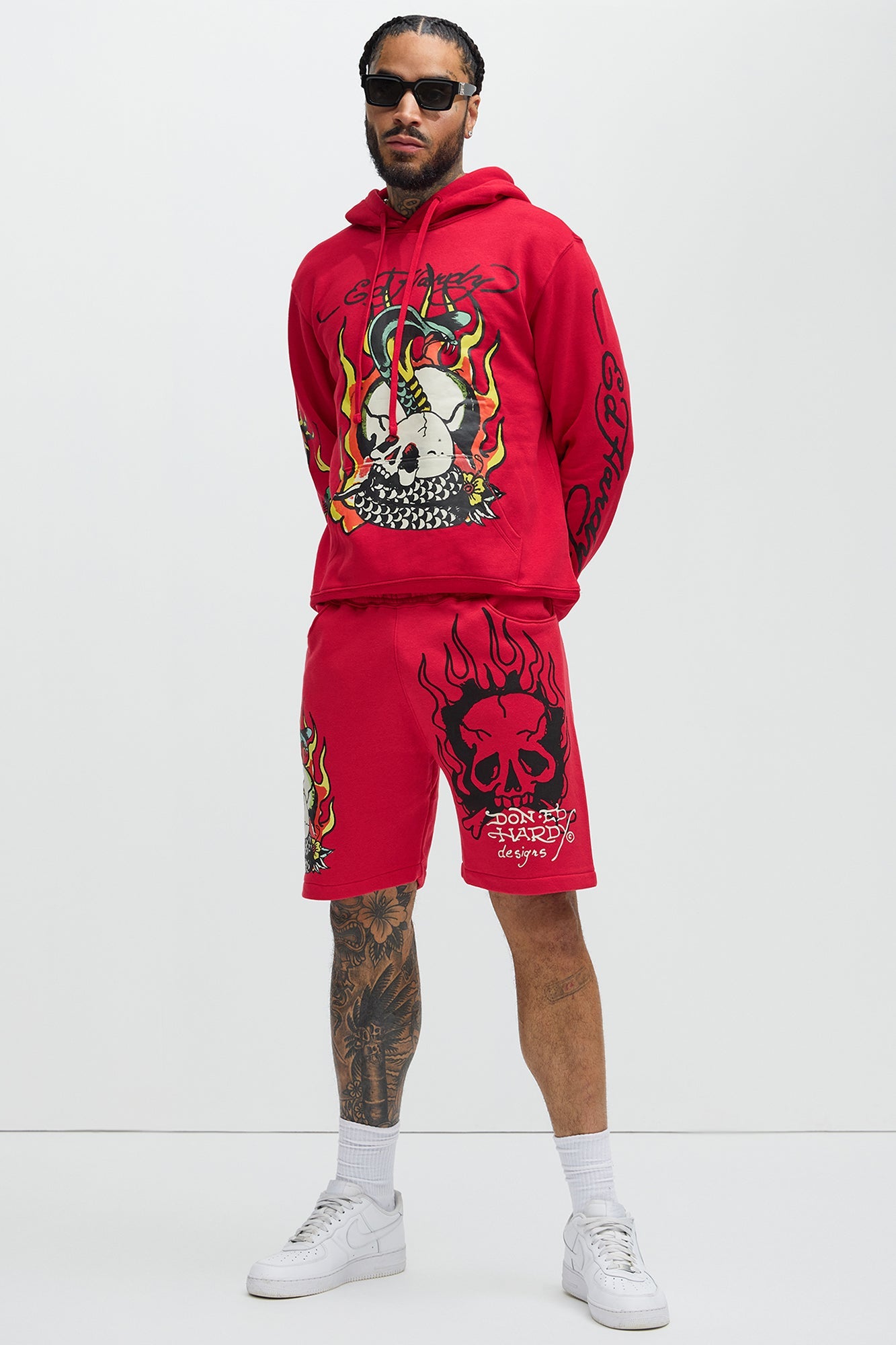 Flame Cobra Hoodie: Channeling Ed Hardy Vibes in Bold Red