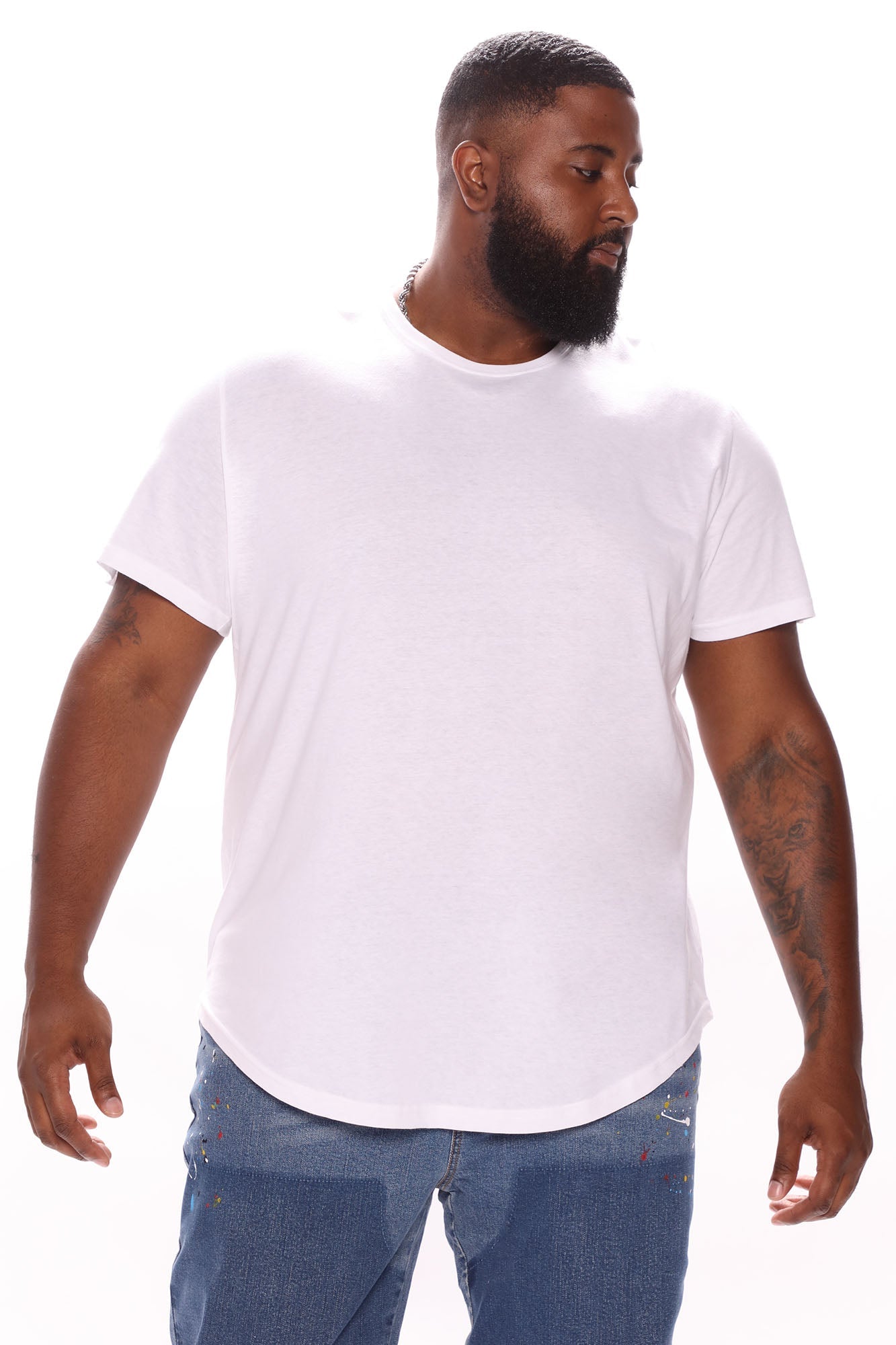 Classic Elegance: The Essential Scallop Tee in White