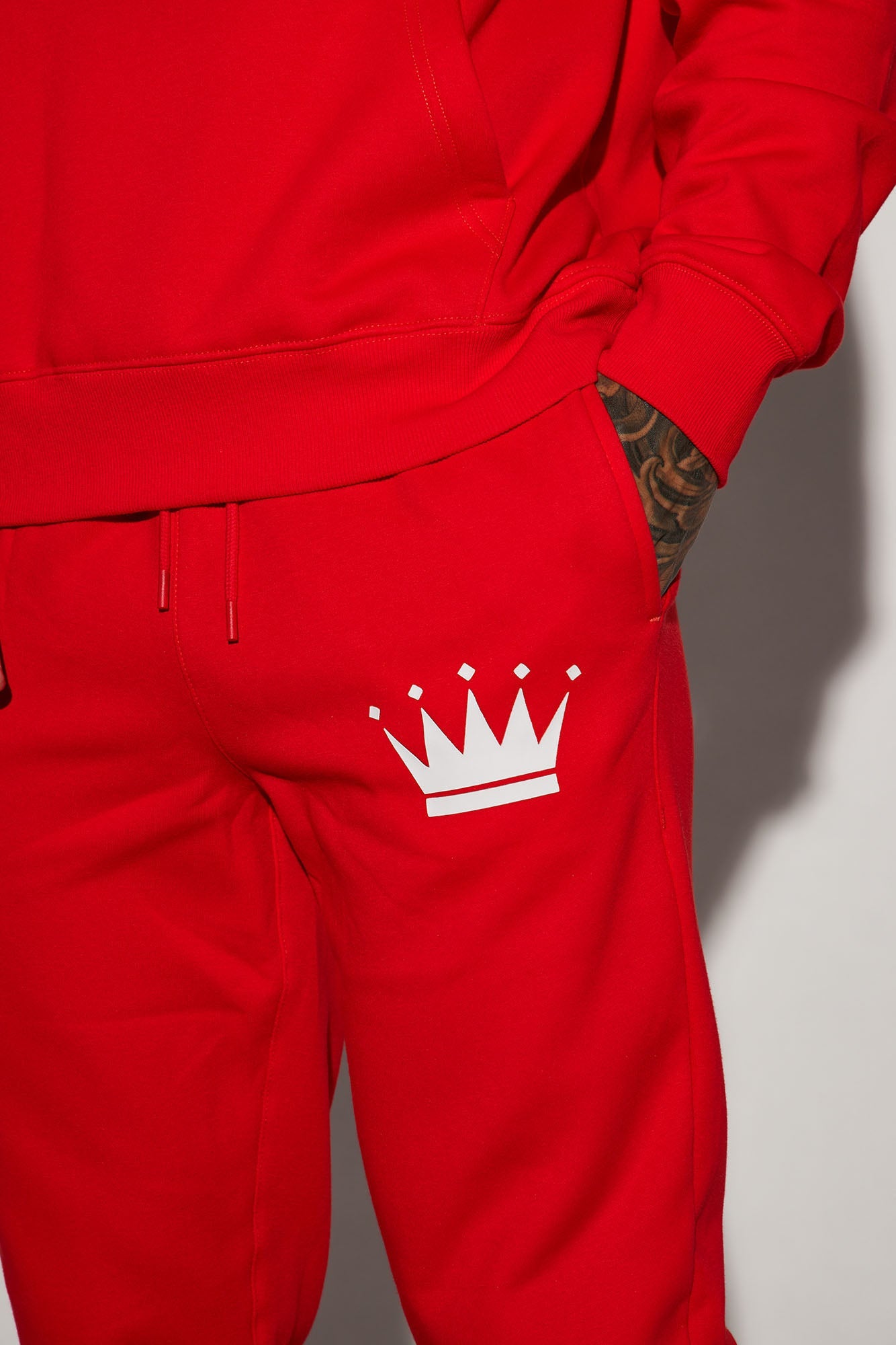 Stylish Crown Jogger In Red