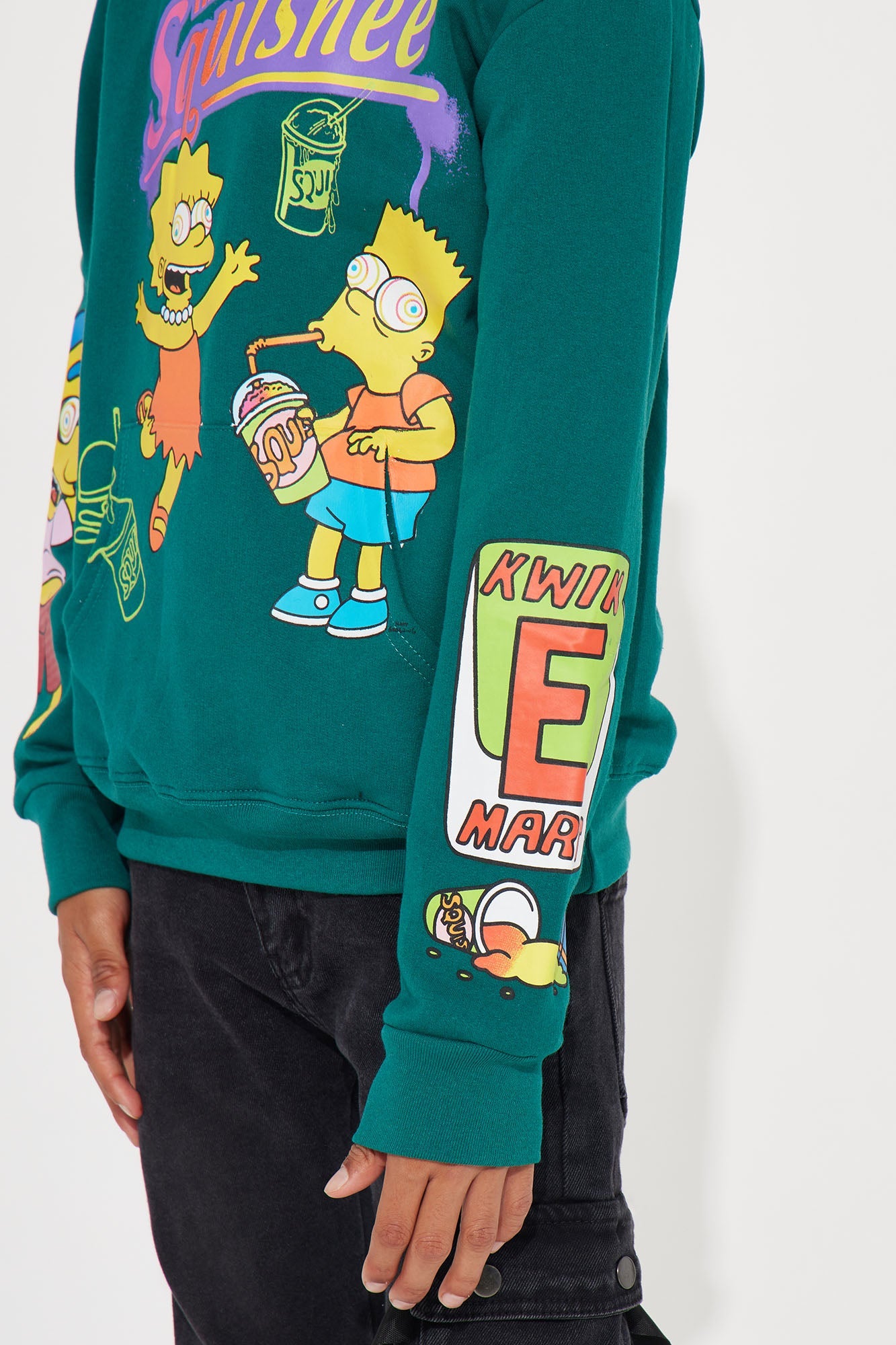 Turquoise Mini Simpsons Kwik-E-Mart Snacks Hoodie: Embrace the Springfield Style