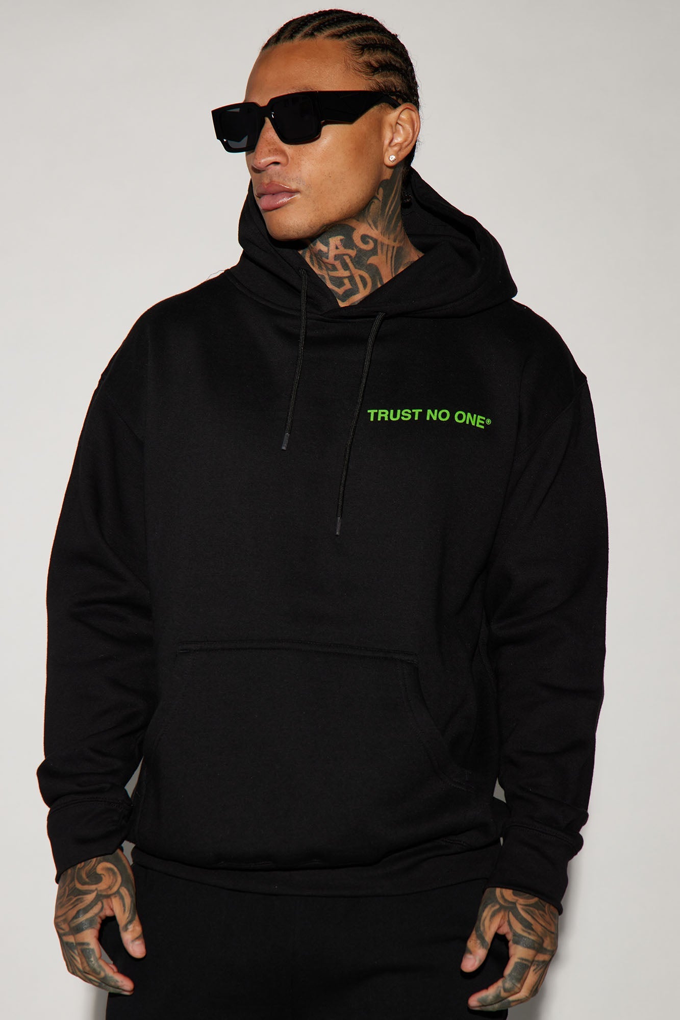 Slither into Style: Beware of Snakes Hoodie in Black