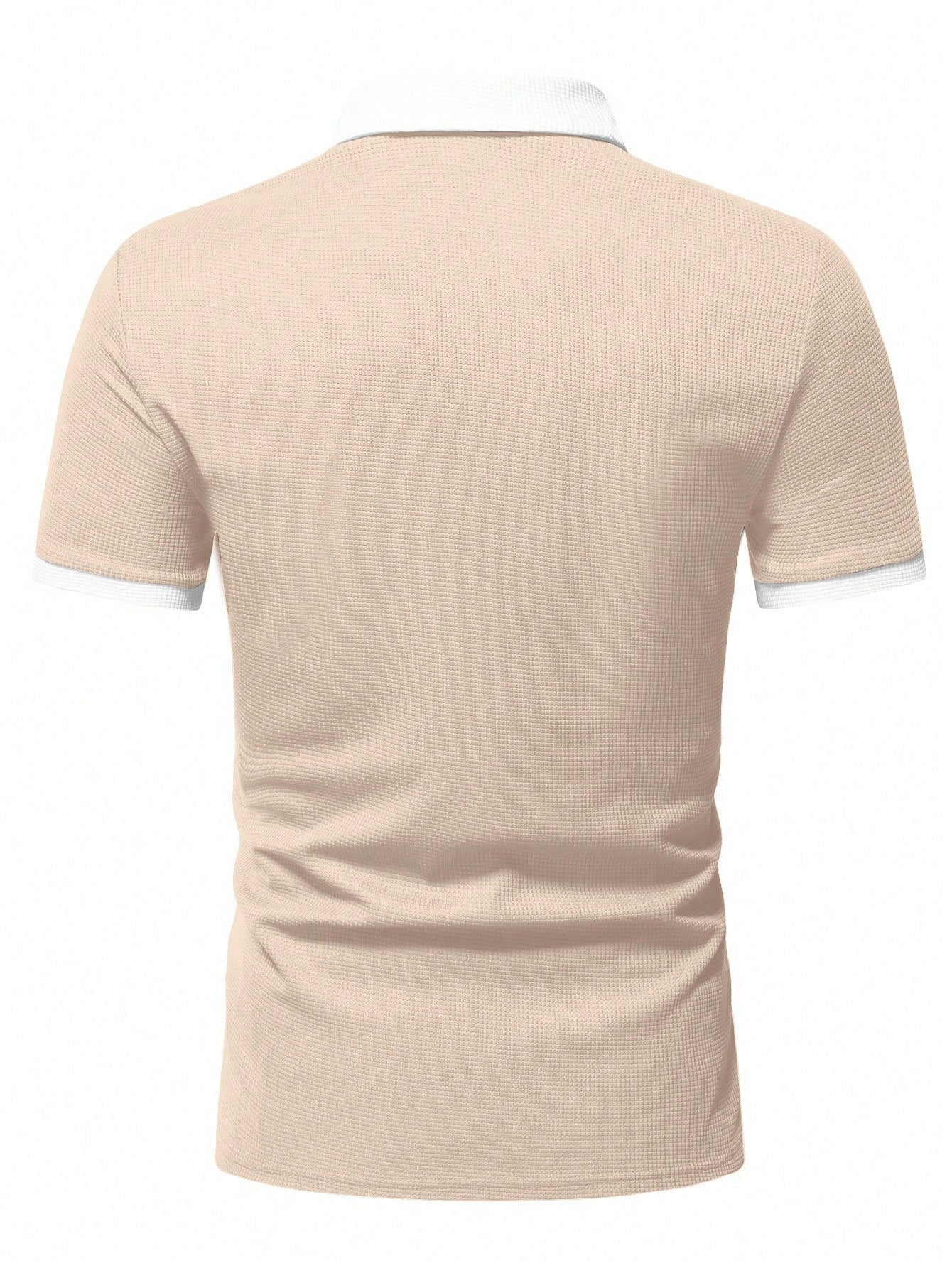 Men's Summer Two Tone Short Sleeve Polo Shirt.