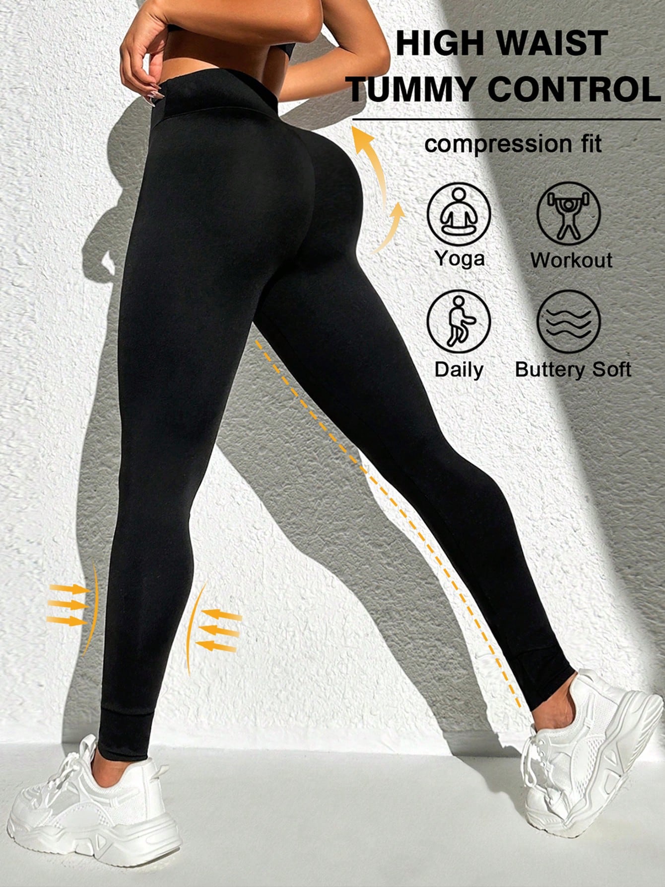 Yoga Basic Wide Waistband Sport Leggings