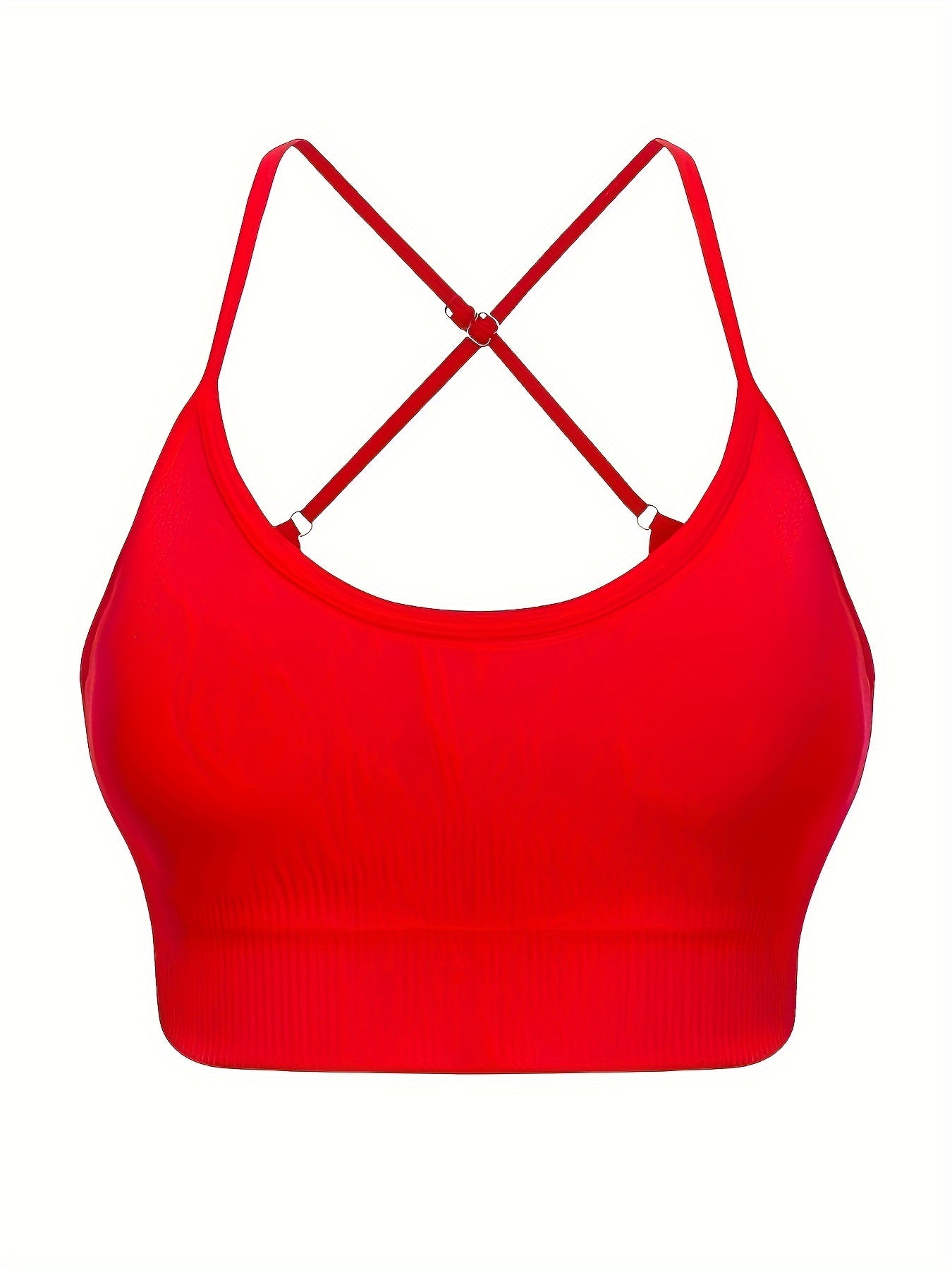 Criss Cross Sports Bra Set: Yoga Fitness Sleeveless Tank Top - 3 Pc.