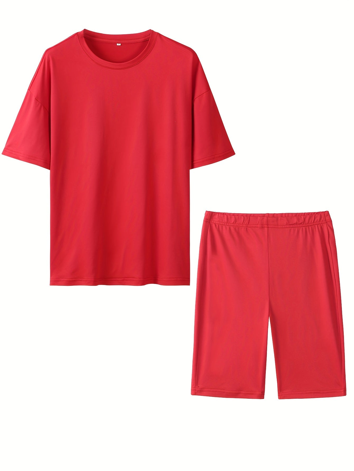 Women's 2 Pc. Activewear Set: Short Sleeve T-Shirt and Bike Shorts - Casual Gym Outfit for Ultimate Comfort and Style