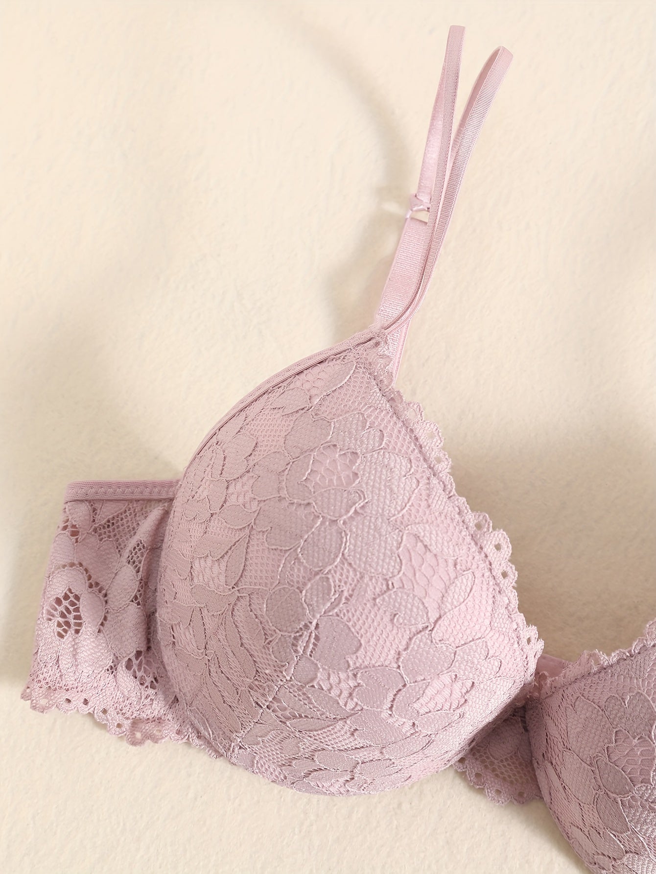 Intimately Elegant Lace Padded Push Up Bra with Underwire Support