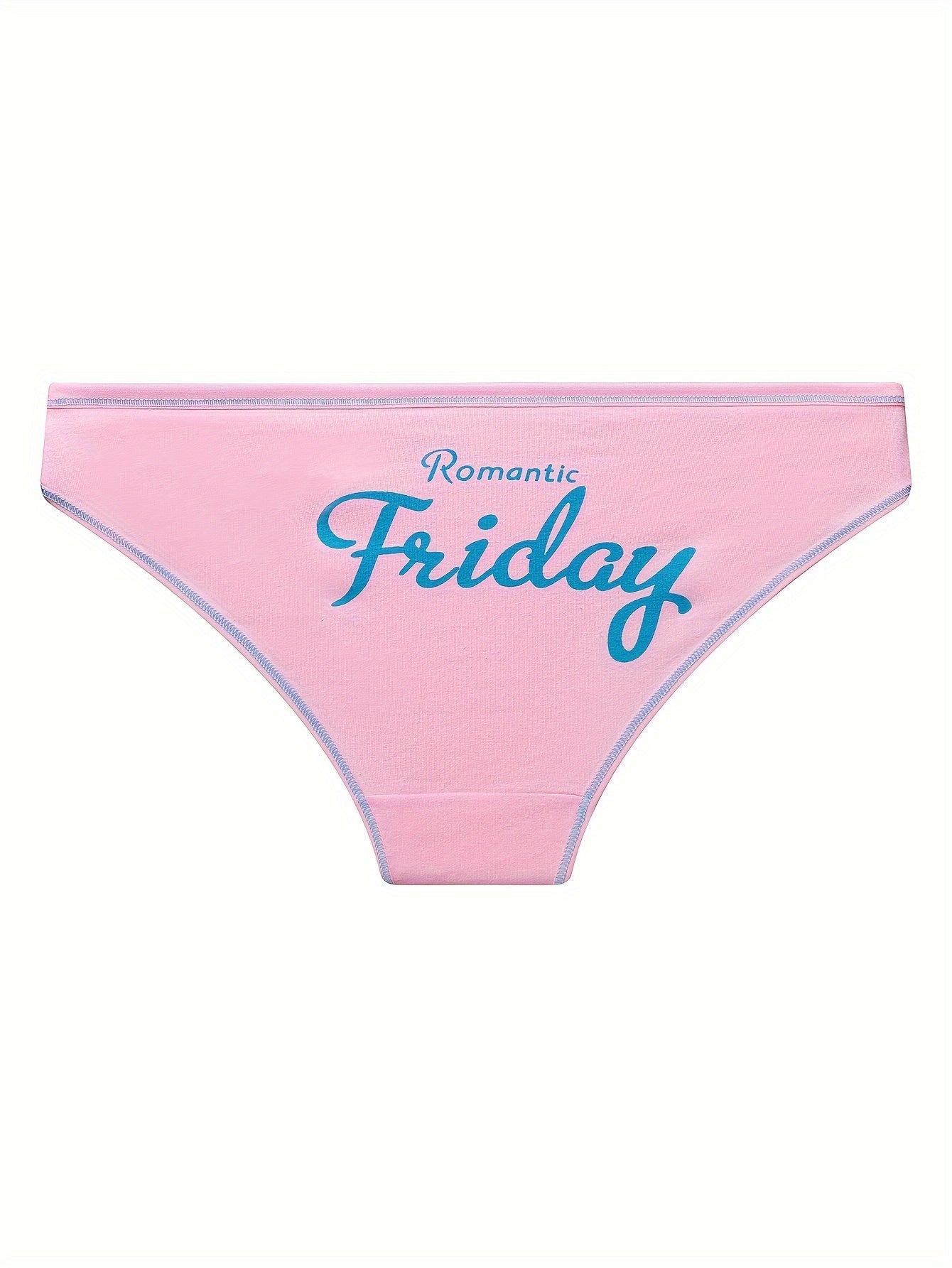 7 Pc. Plus Size Womens Cute Alphabet Patterned Briefs