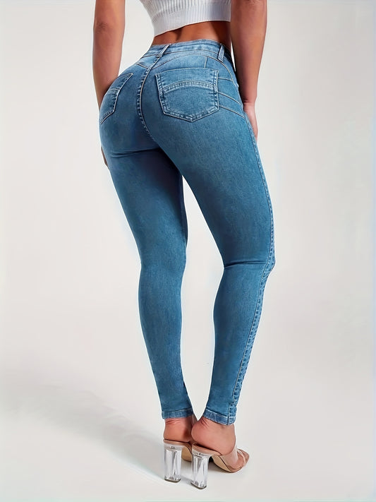 Enhance Your Curves with our Butt Lifting Skinny Jeans - Comfortable and Slim Fitted Denim