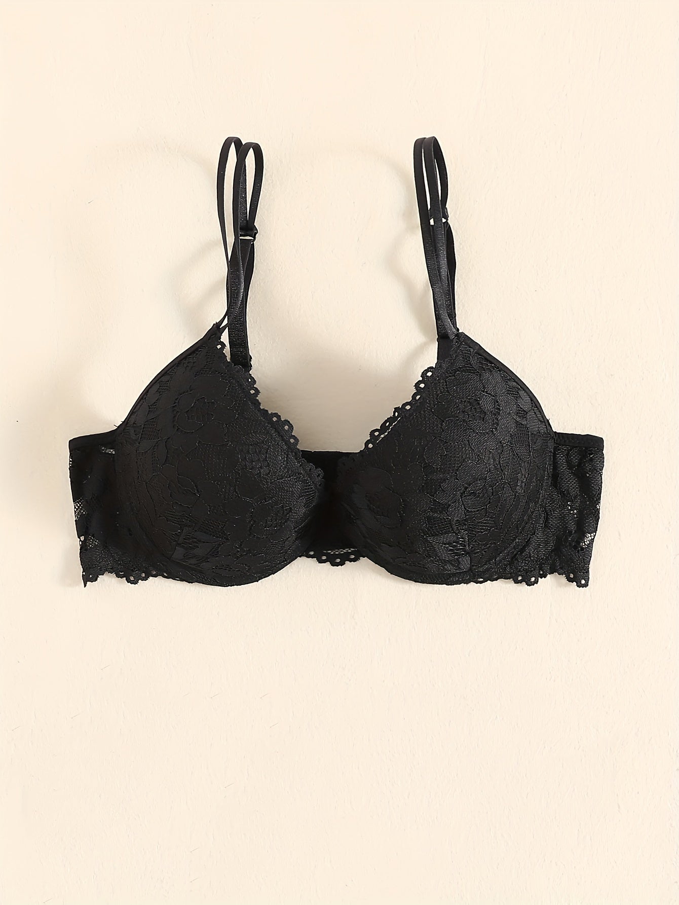 Intimately Elegant Lace Padded Push Up Bra with Underwire Support