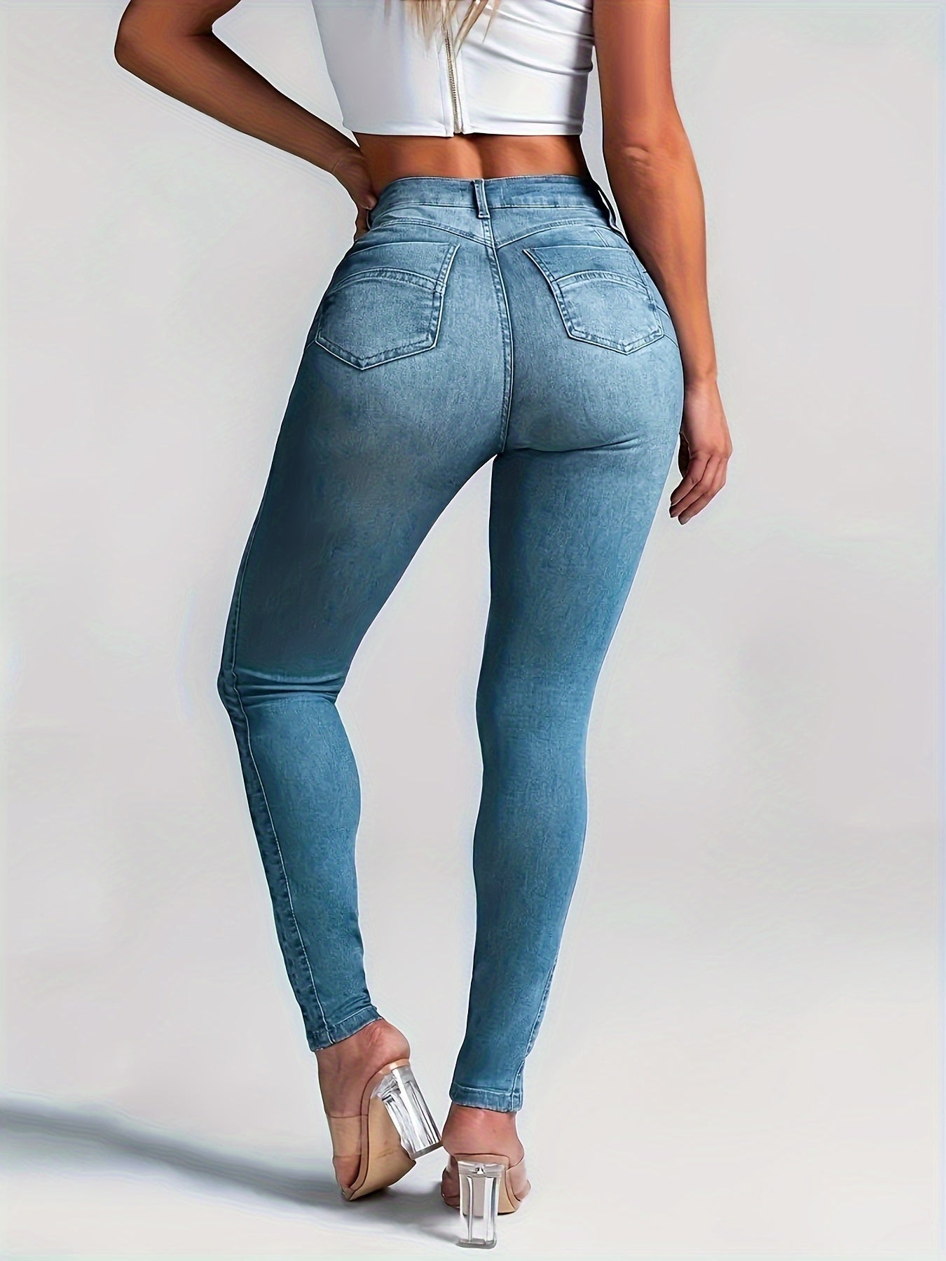 Enhance Your Curves with our Butt Lifting Skinny Jeans - Comfortable and Slim Fitted Denim