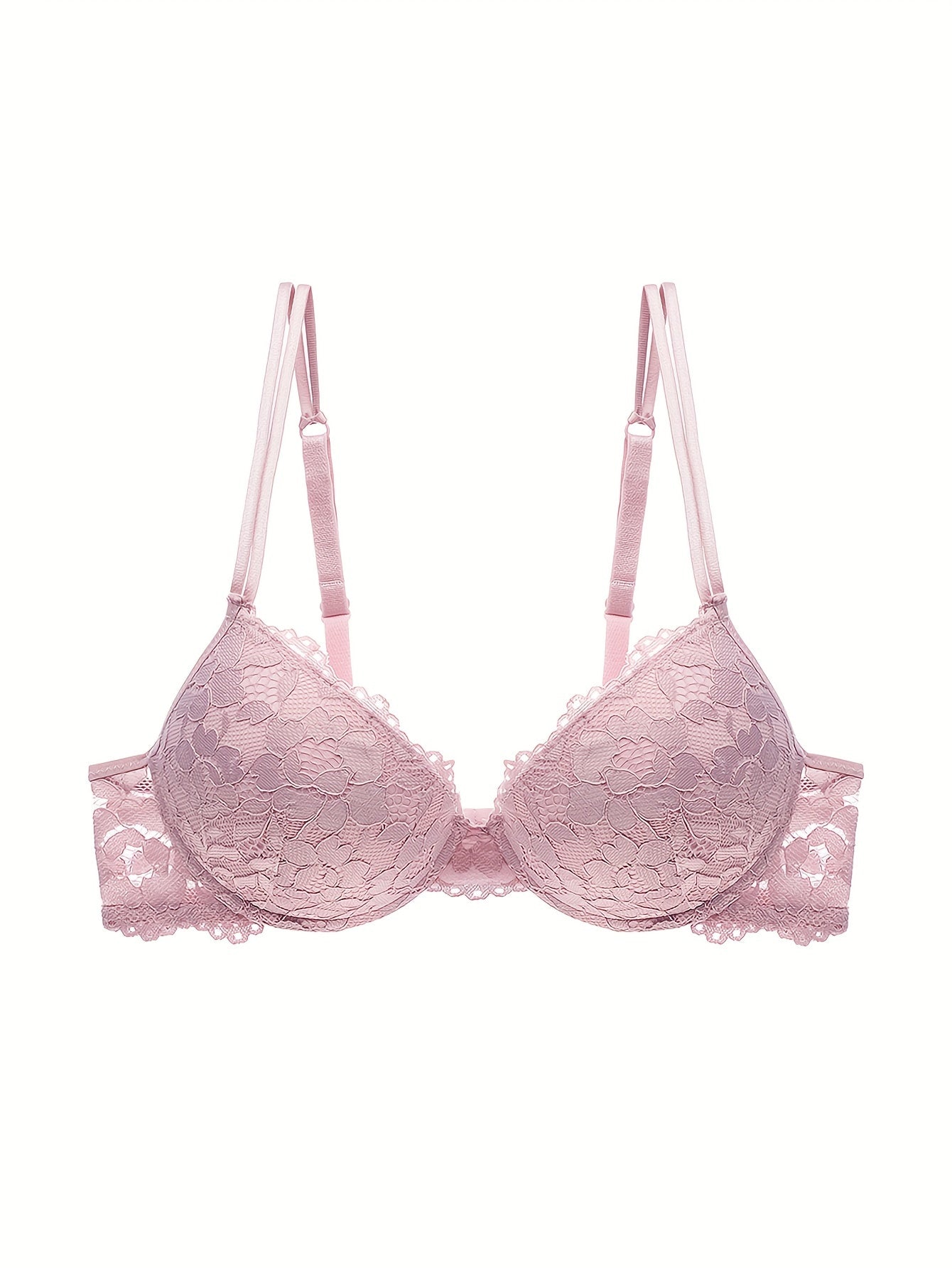 Intimately Elegant Lace Padded Push Up Bra with Underwire Support