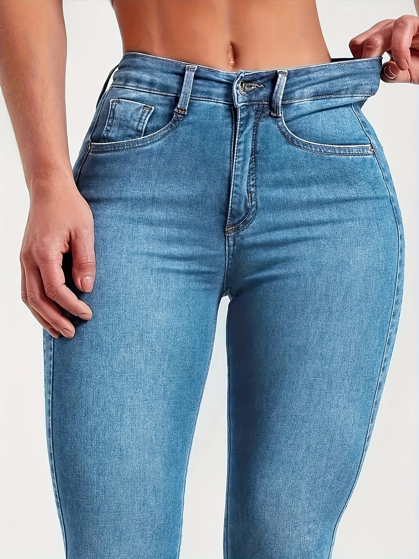 Enhance Your Curves with our Butt Lifting Skinny Jeans - Comfortable and Slim Fitted Denim