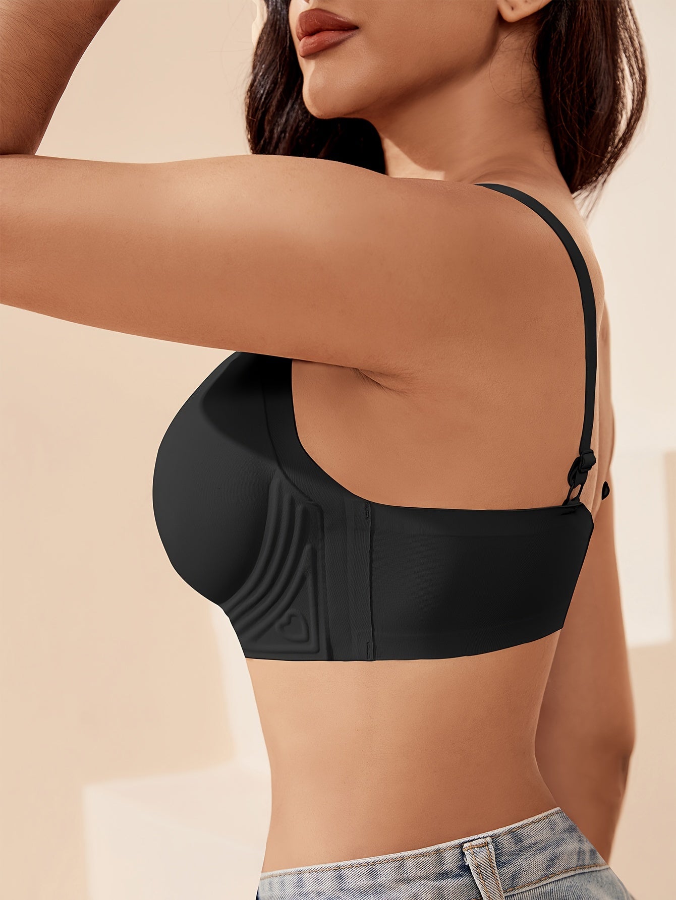 Ultra Comfortable Seamless Bra With Easy Front Buckle Closure: Breathable Mesh Fabric, Solid Color, Soft & Smooth Silhouette For Womens Everyday Lingerie & Underwear Essential