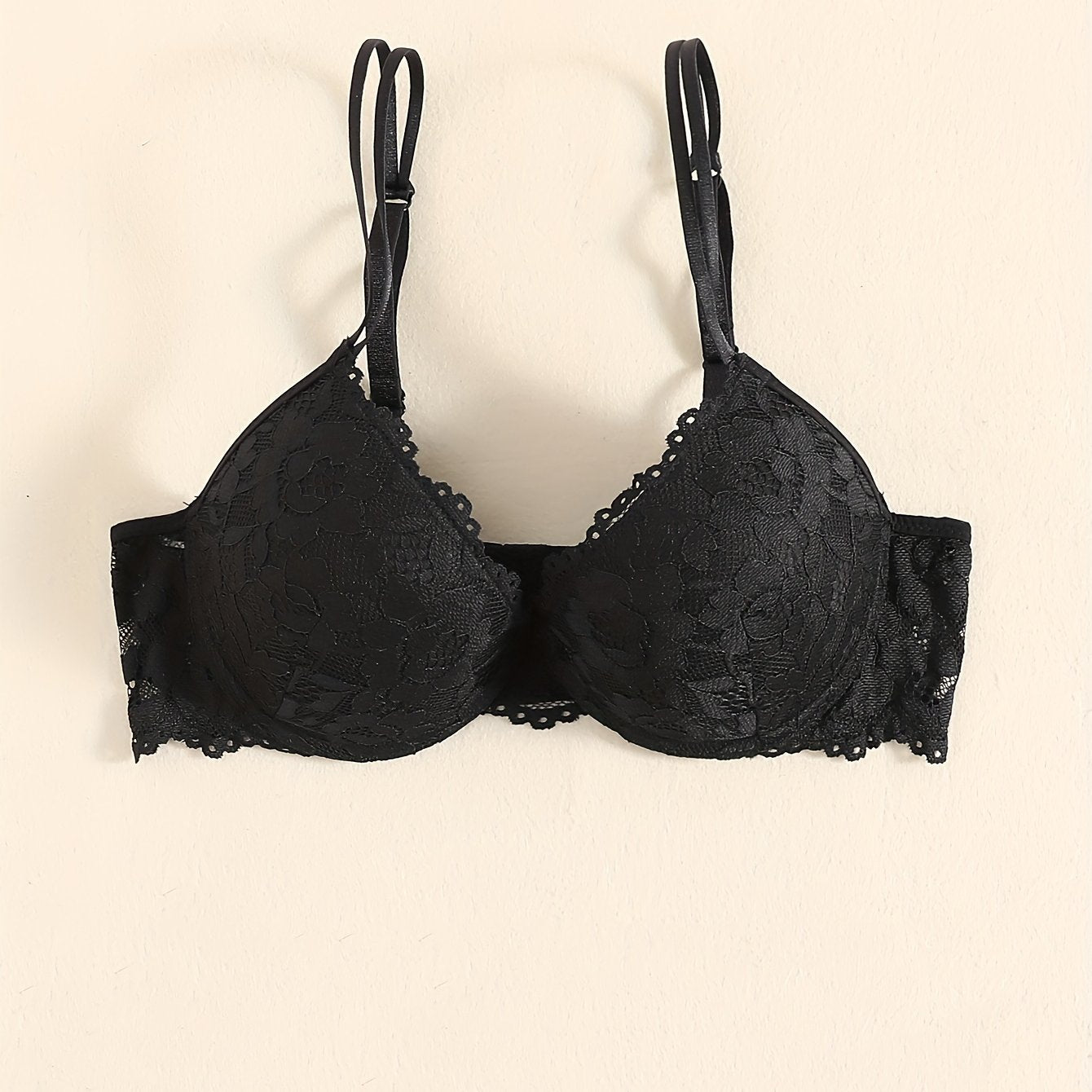 Intimately Elegant Lace Padded Push Up Bra with Underwire Support